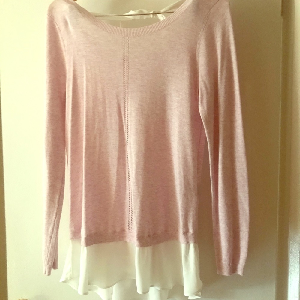 Soft pink blouse with frill